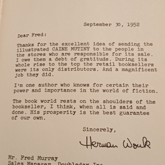 HERMAN WOUK "THE CAINE MUTINY " - Picture 3 of 4